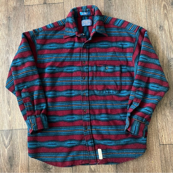 Pendleton Other - Vintage Pendleton lobo aztec southwestern western wool button front shirt large